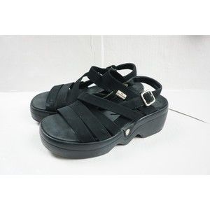 No Restrictions shoes womens 8.5 chunky black sandals goth y2k witch platform